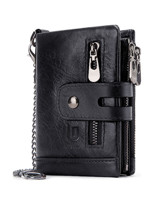 Leder Herrenbrieftasche mit RFID Schwarz