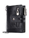 Leder Herrenbrieftasche mit RFID Schwarz