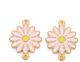 Edelstahl Verbindung Blume Gold Emaille 21x15,5x2mm 1 Stück