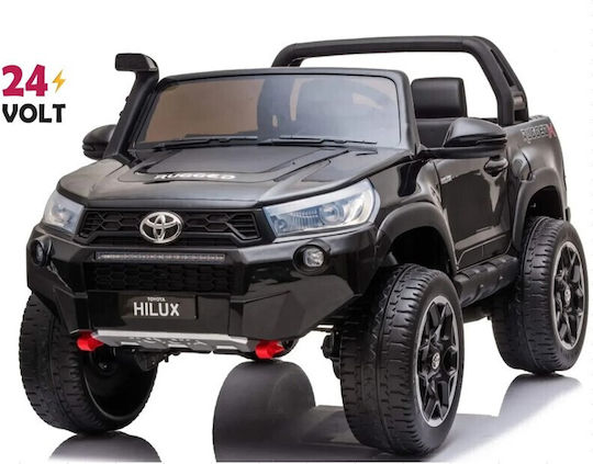 Toyota Hilux Διθέσιο με Τηλεκοντρόλ Licensed 24 Volt Μαύρο για 7+ Ετών