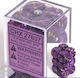 Chessex 16mm D6 Pips Dice Blocks 12 Dice Vortex Purple W Gold