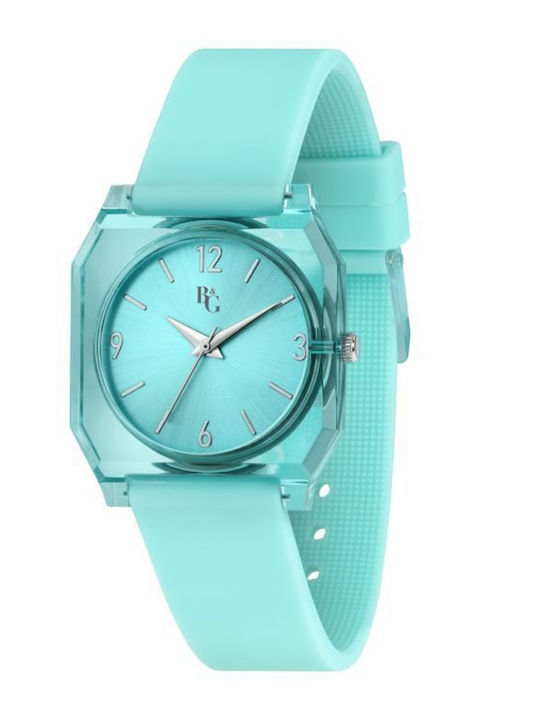 Chronostar Women's Watch Battery with Turquoise Rubber Strap