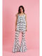 Women's Flared Pantaloons Black and White