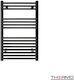 Thermo Black Bathroom Towel Rail 400x800