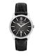 Men's Watch 40mm Battery with Black Leather Strap
