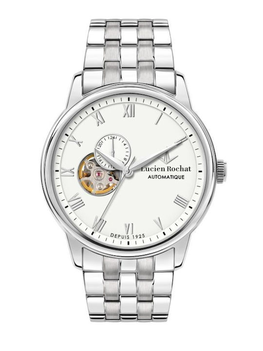 Men's Watch 42mm Battery with Silver Stainless Steel Bracelet