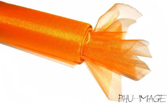 Organza Dekorative 48 Cm 1 Rolle Orange