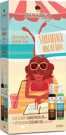 Messinian Spa Glow Like the Greek Sun Σετ με Αντηλιακό Προσώπου & Σώματος & After Sun SPF30 2τμχ