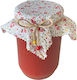 Stewehome Set Of Fabric Jar Lid Covers With Drawstring Beads Beige