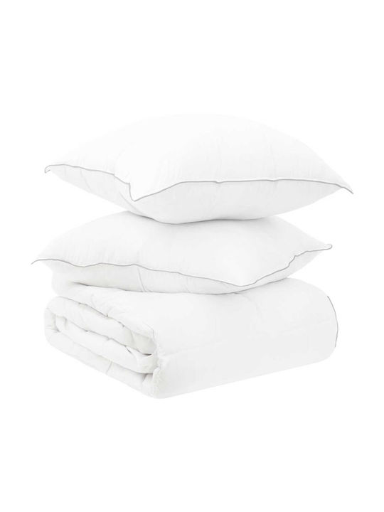 vidaXL Set Quilt Super King 240x260cm White 2 P...