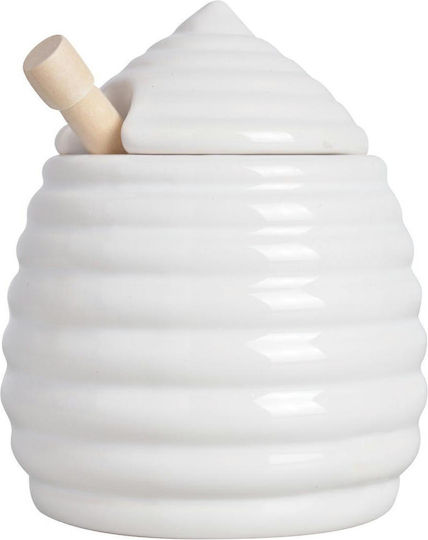 Esschert Design Oală De Miere Ceramică Albă