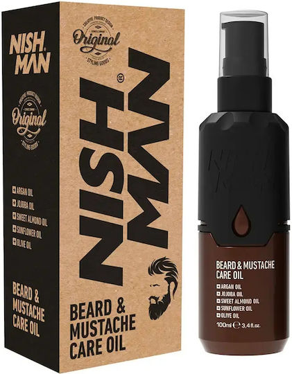NISHMAN Λάδι Περιποίησης για Γένια και Μουστάκι 100ml