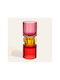 Stewehome Decorative Glass Object Multicolored 7x7x18.5 Cm