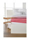 Living Home Semi-Doppel Bettlaken mit Gummibettlaken 130x200cm Azalee