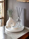 SteweHome Candle Holder in White Colour 9x9cm