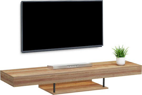 Έπιπλο Τηλεόρασης Savor με Φωτισμό LED Oak Μ150xΠ29xΥ22cm