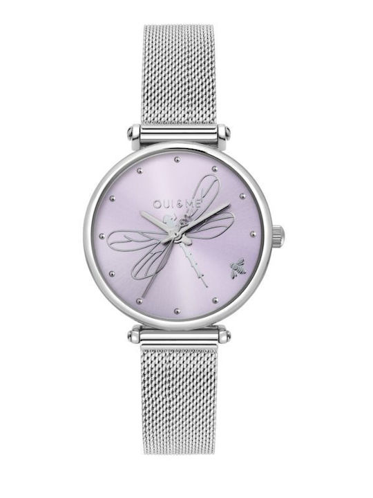 Oui & Me Women's Watch 33mm Battery with Silver Stainless Steel Bracelet