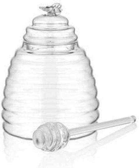 SteweHome Μελιέρα Γυάλινη Λευκή 410ml
