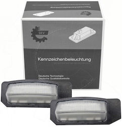 SKV Светлини за регистрационната табела LED за Citroen C-Crosser Mitsubishi Lancer / Outlander Peugeot 4007 4007