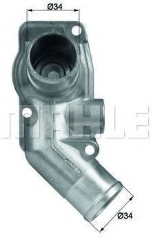 Termostat lichid de răcire Mahle Original Ti 50 92d