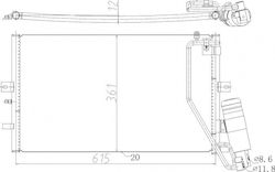 Condensator de climatizare Saab 9-5 2.3t 06 12773283