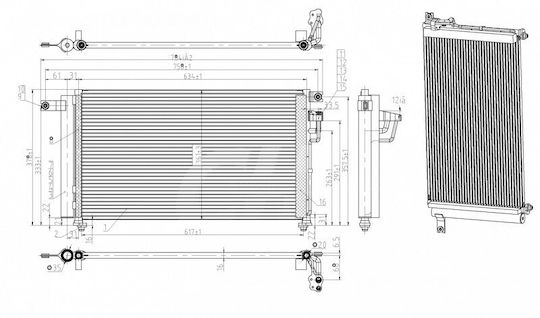 Hart Автомобилен радиатор Air Condition за Kia Rio