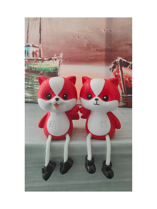 SteweHome Tischdekoration Geschnitztes Set 2 Stück Eichhörnchen Rood