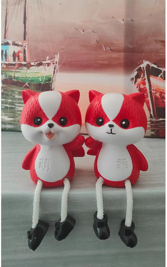 Stewehome Decor Sculptat Set 2 Bucăți Veveriță Roșie