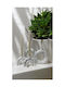Stewehome Set Of Decorative Vase Candle Holder Bohemian Style White 10x15 Cm