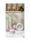 Stewehome Handgefertigtes Bohemisches Tischdekoration Set aus Kerzenhalter und Vase Rosa 10x10 cm
