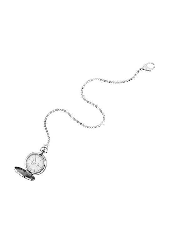 Lucien Rochat Herrenuhr Taschenuhr Batterie Silber