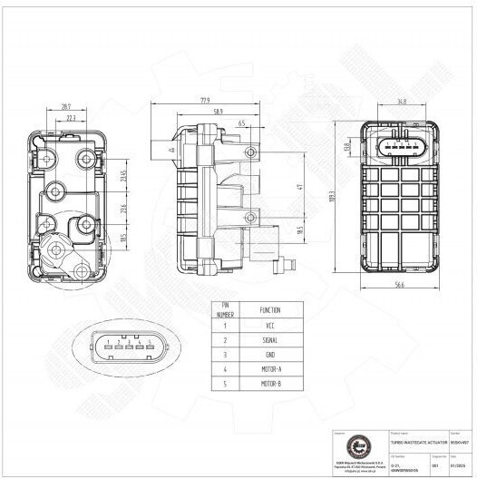 SKV Supapă de Presiune a Turbocompresorului pentru Audi A4 / A5 / Q5