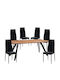 Set de sufragerie cu 6 scaune 180x90cm