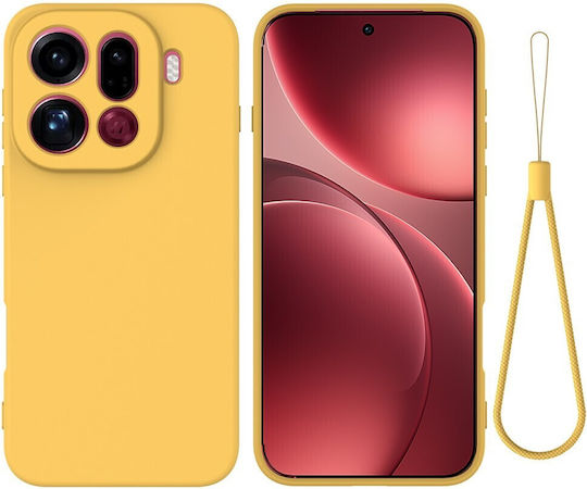 Solid Color Silicone Case Yellow Oppo Find X9 Pro 5G
