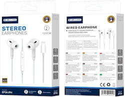 Jellico Ep3a Earbuds Handsfree Ακουστικά με Βύσμα Lightning Λευκό