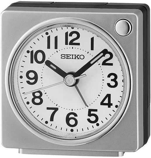 Seiko Seiko Geräuschloses Tischuhr mit Zeigern mit Wecker QHE196S