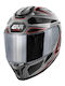 Givi H55.1 Zephir Black/Silver/Red Gloss Motorcycle Helmet Full Face ECE 22.06 1550gr with Pinlock and Sun Visor
