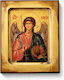 Handmade Saint Icon Archangel Michael Carved Wood 10x12cm