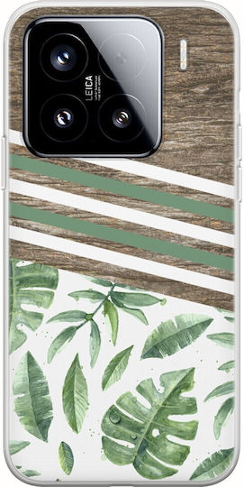 Husă Leaves Xiaomi 15 5g Flexibil TPU Transparent Silicon