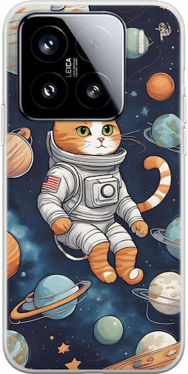 Husă Lost In Space Cat Xiaomi 15 5g Flexibil TPU Silicon Transparentă