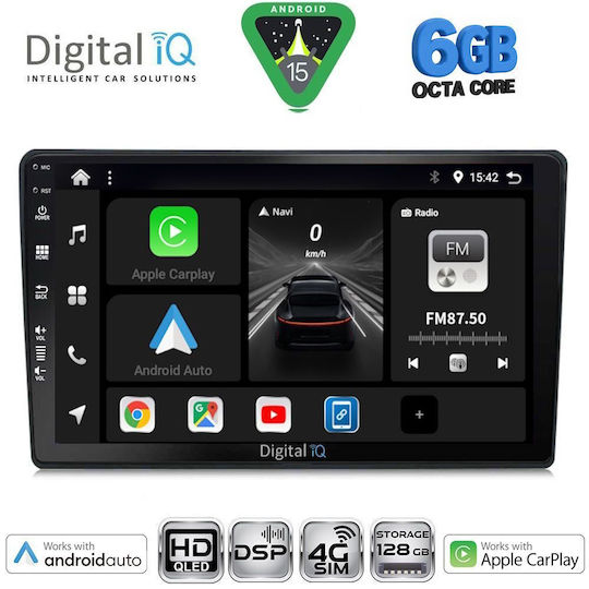 Digital IQ Ηχοσύστημα Αυτοκινήτου για Audi A4 2002-2008 (Bluetooth/USB/WiFi/GPS/Apple-Carplay/Android-Auto) με Οθόνη Αφής 9"