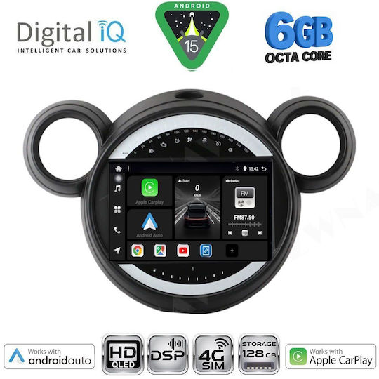 Digital IQ Car Audio System for Mini Countryman / Paceman 2010-2016 Bluetooth USB WiFi GPS Apple CarPlay Android Auto with 9" Touch Screen