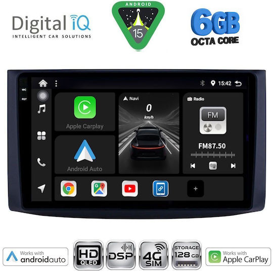 Digital IQ Ηχοσύστημα Αυτοκινήτου για Chevrolet Aveo 2006-2010 (Bluetooth/USB/WiFi/GPS/Apple-Carplay/Android-Auto) με Οθόνη Αφής 9"