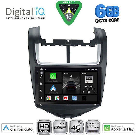 Digital IQ Ηχοσύστημα Αυτοκινήτου για Chevrolet Aveo 2014-2017 (Bluetooth/USB/WiFi/GPS/Apple-Carplay/Android-Auto) με Οθόνη Αφής 9"