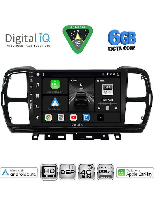 Digital IQ Car Audio System for Citroen C5 Aircross 2017-2021 Bluetooth USB WiFi GPS Apple CarPlay Android Auto with 9" Touch Screen