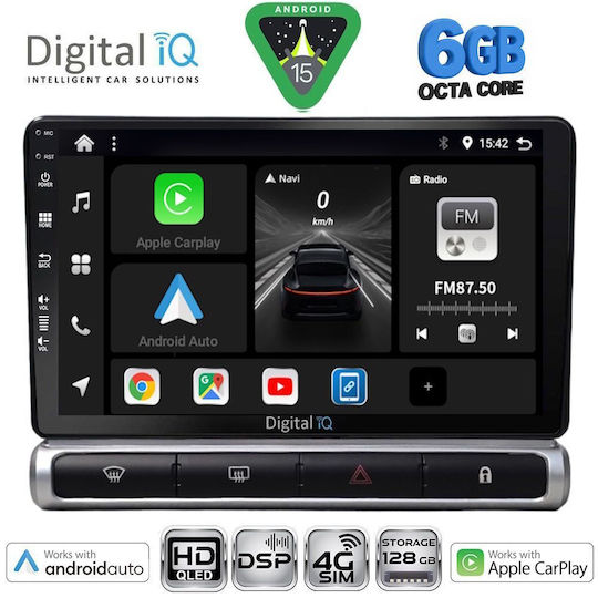 Digital IQ Car Audio System for Citroen C3 / DS3 Bluetooth USB WiFi GPS Apple CarPlay Android Auto with 9" Touch Screen