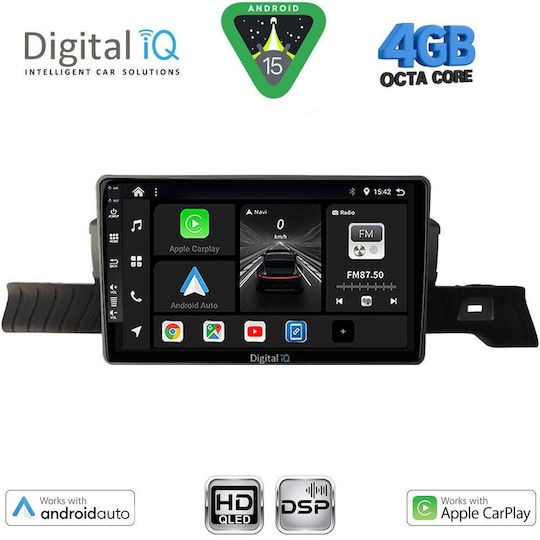 Digital IQ Ηχοσύστημα Αυτοκινήτου για Citroen C3 (Bluetooth/USB/WiFi/GPS/Apple-Carplay/Android-Auto) με Οθόνη Αφής 9"