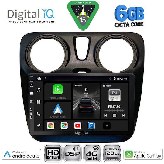 Digital IQ Car Audio System for Dacia Dokker 2012-2022 (Bluetooth/USB/WiFi/GPS/Apple CarPlay/Android Auto) with 9" Touch Screen