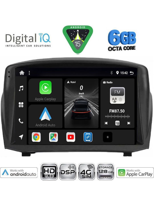 Digital IQ Car Audio System for Ford Fiesta 2008-2017 (Bluetooth/USB/WiFi/GPS/Apple CarPlay/Android Auto) with 9" Touch Screen