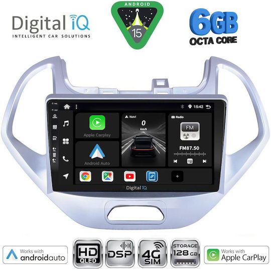 Digital IQ Ηχοσύστημα Αυτοκινήτου για Ford Ka 2017-2023 (Bluetooth/USB/WiFi/GPS/Apple-Carplay/Android-Auto) με Οθόνη Αφής 9"